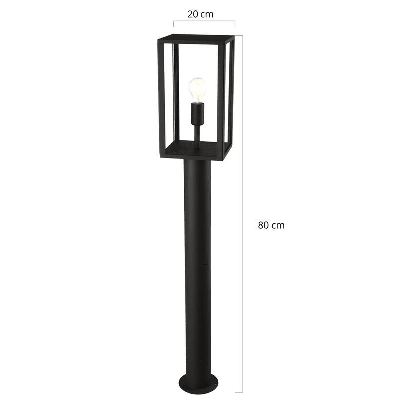 Moderne staande lamp voor buiten met E27 Zigbee filament led lamp Lumico